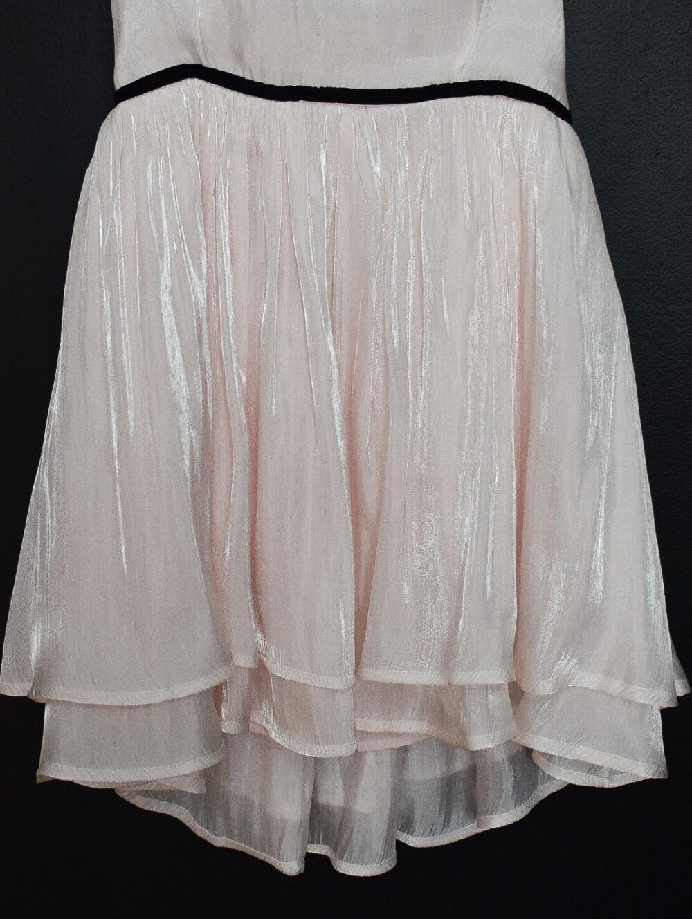 Free People Daisy Strapless Mini Dress Pink Velvet Trim Size S Romantic Feminine - Picture 5 of 10